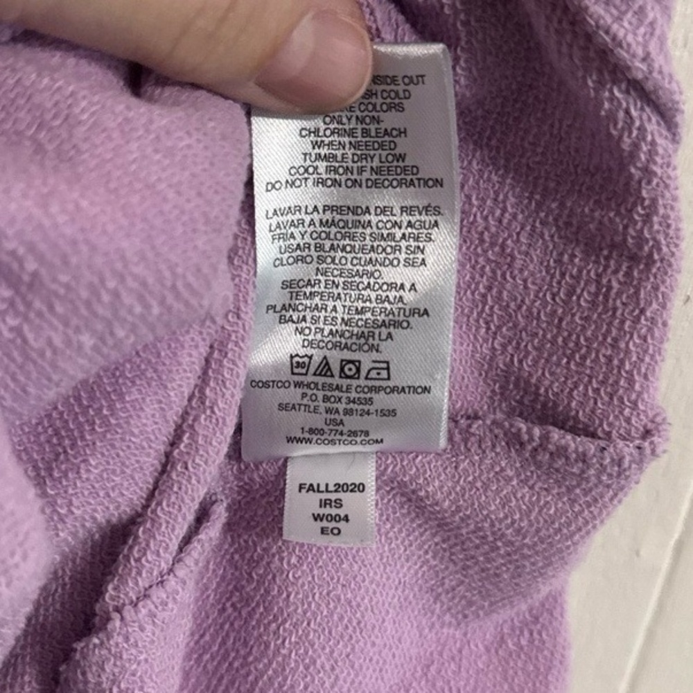 Champion Hoodie Youth Girls LG 14/16 Purple Pullover All Over Print Logo Casual - Picture 4 of 5